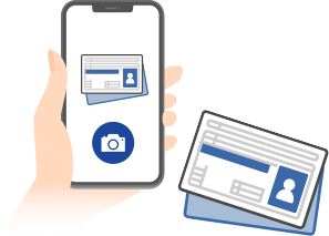 本人確認書類とご自身の顔写真を撮影