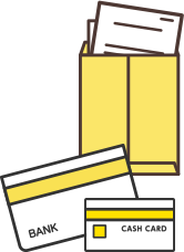 約1〜3週間後 通帳、契約者番号、...