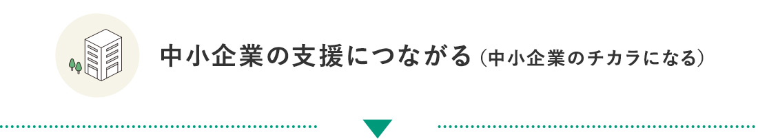 中小企業の支援につながる（中小企業のチカラになる）